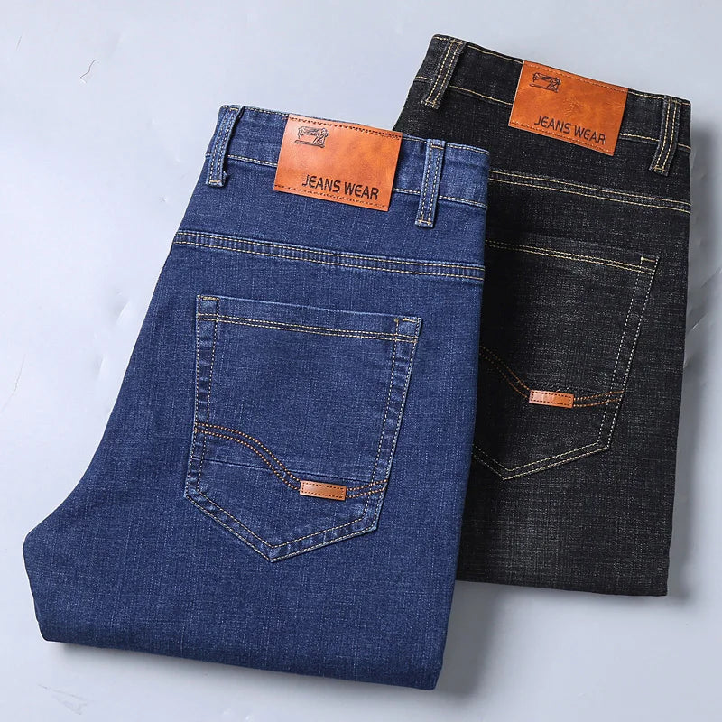 New Men Light Luxury Stretch Slim Fit Pants Comfortable Soft Business