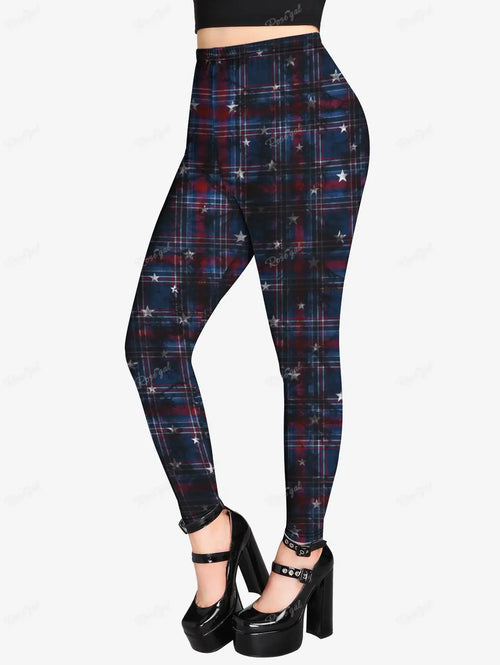 ROSEGAL Plus Size Gothic Leggings 3D Butterfly Jean Lace-up Printed