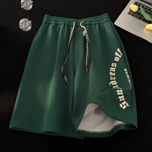 M-5XL Men Shorts Casual Short Pants Oversize Beach Shorts Retro