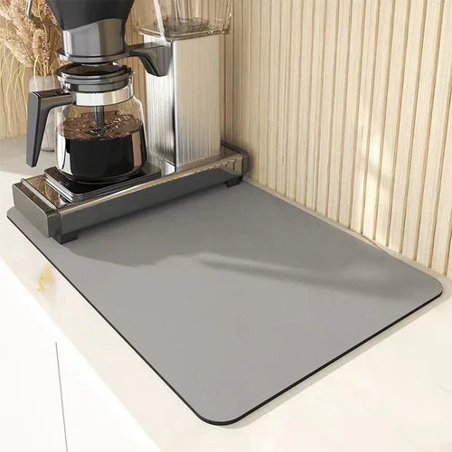 VIKAMA Solid Color Diatomaceous Earth Drying Mat Non-slip Absorbent