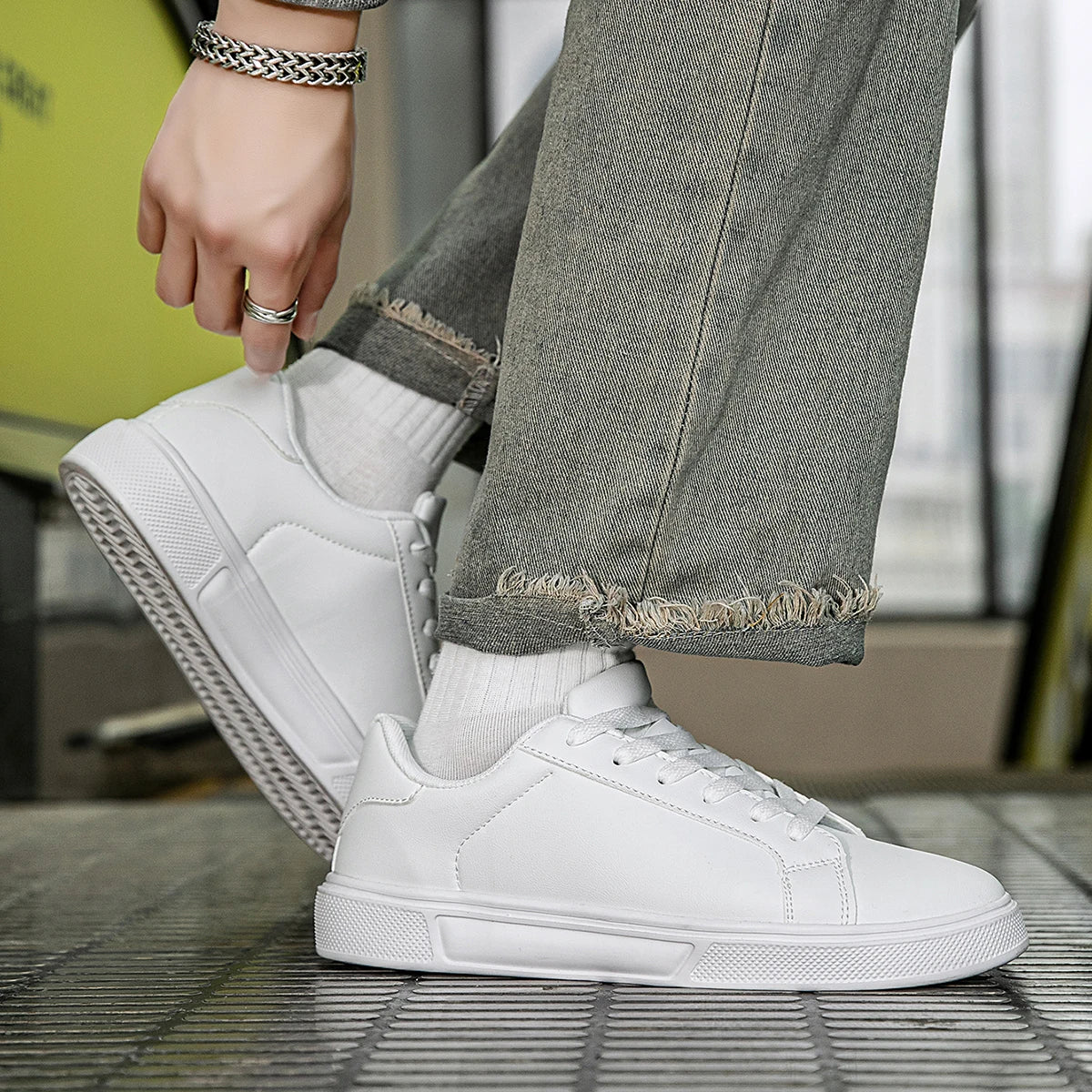 PU Leather Men Shoes Sneakers Trend Casual Shoes Leisure Male Sneakers