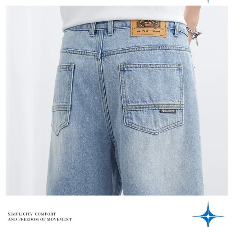 2025 Spring/Summer Korean Style Straight Leg Lyocell Jeans Men's