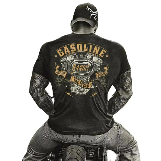 Respect for Bikers Gasoline V-Twin Motorcycle Chopper Motorcyclist T