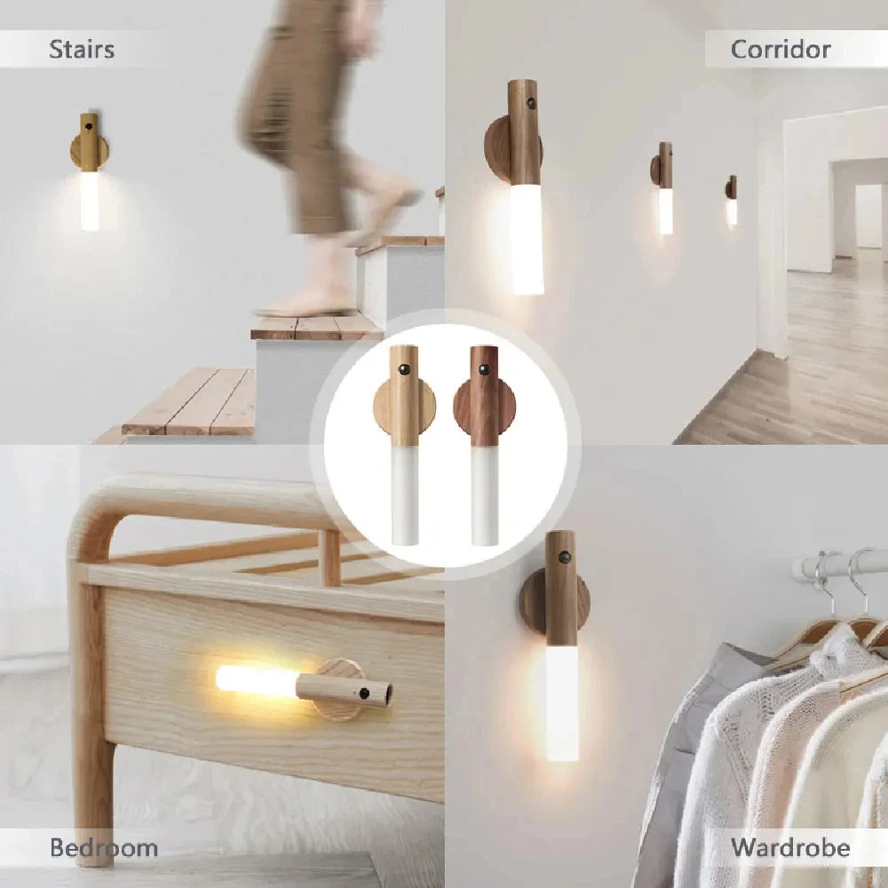 LED USB Night Light Magnetic Wall Lamp Kitchen Cabinet Closet Light