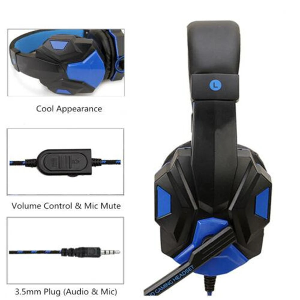 Subwoofer Gaming Headphone with Mic Over-Ear Headphones Bluetooth 5.3