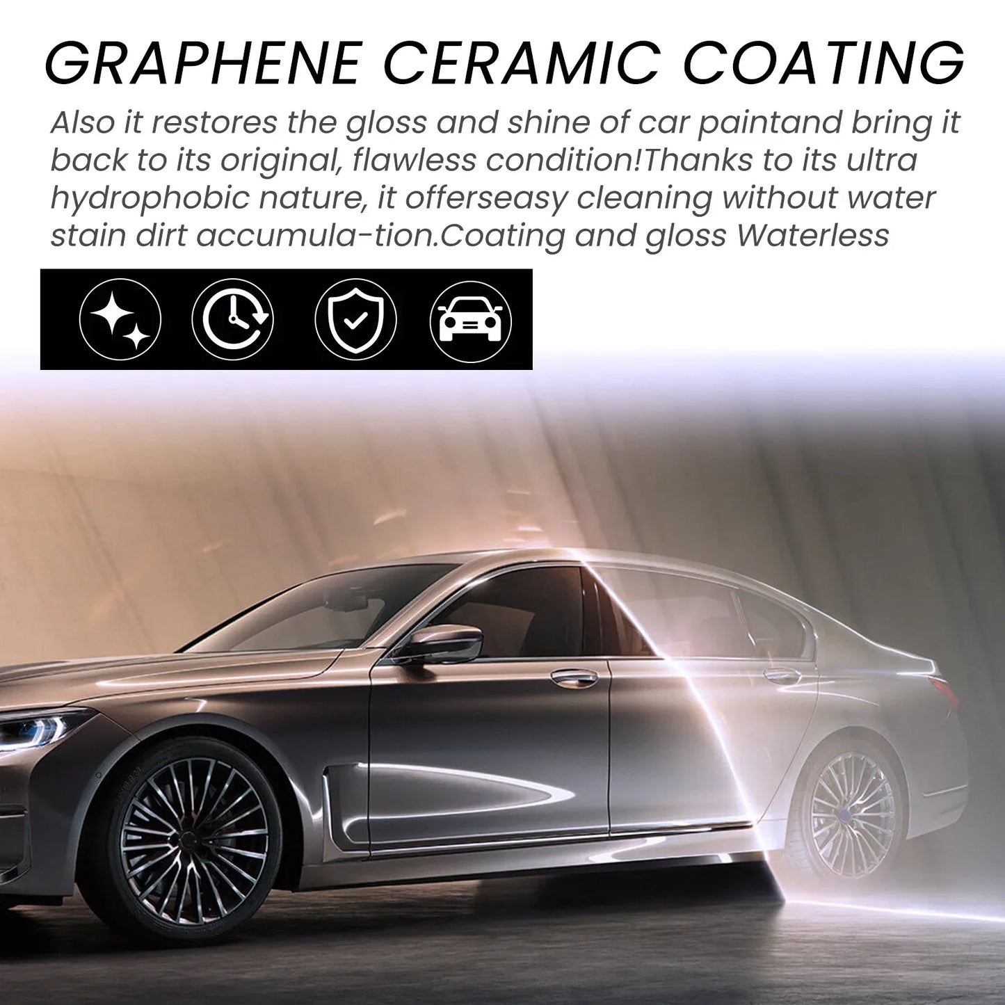 Automotive graphene ceramic coating, superfluidic crystal plating,