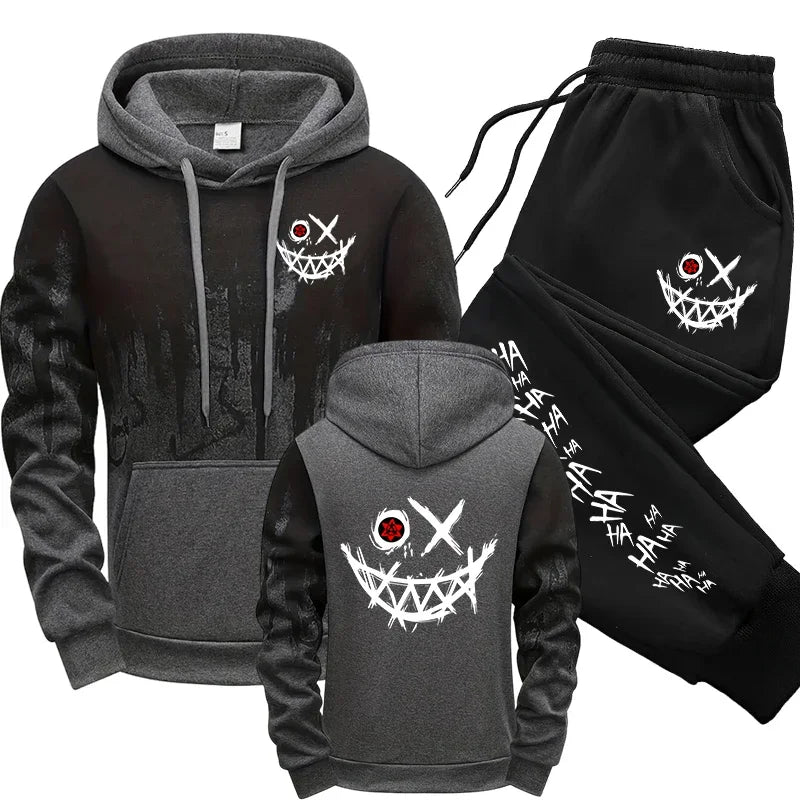 Men's Tracksuit Men Two Piece Sets Versatile Casual Jogging