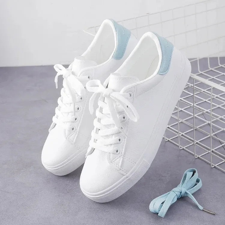 2024 New Women Sneakers Fashion Breathble Vulcanized Shoes Pu Leather