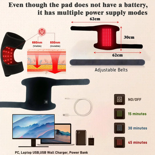 Red Light Therapy Pad Knee LED Infrared mat Lamp for Shoulder Relax Pain Relieve Health Care Portable Home Use Red Light Device