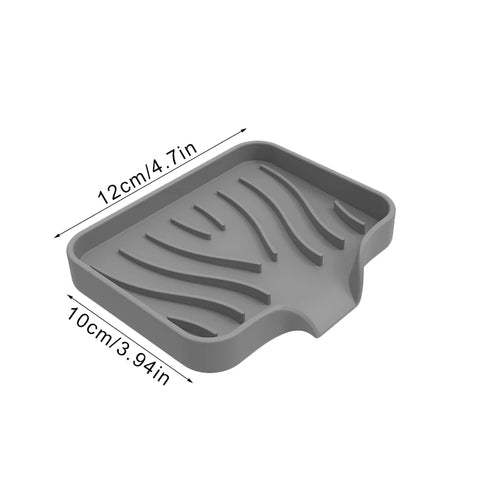 Kitchen Sink Sponge Holder Silicone Soap Dish Bar Soap Holder Self