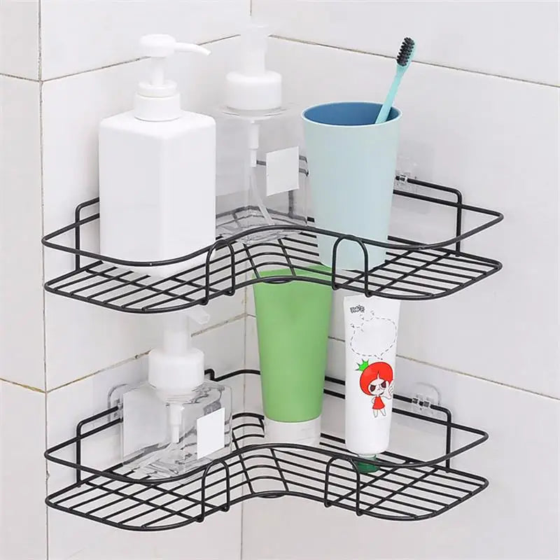 Iron Triangle Rack For Kitchen Bathroom Storage Rack Thickened Love