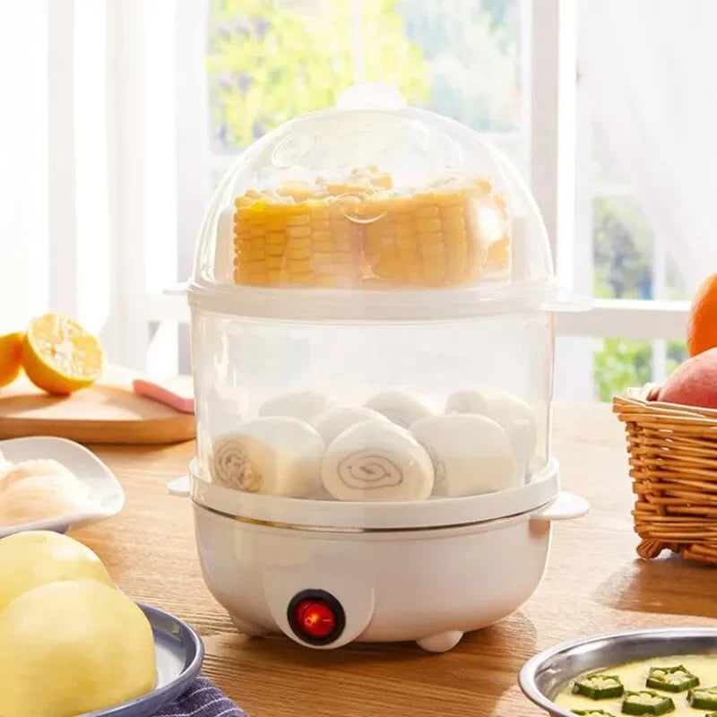 220V EU Multifunctional Electric Egg Boiler Double Layers Egg Cooker
