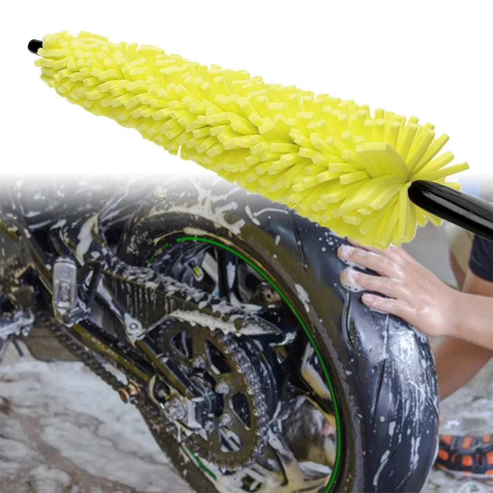 29cm Motorcycle Sponge Brush Wheel Rims Washer Car Hubcaps Wash Auto