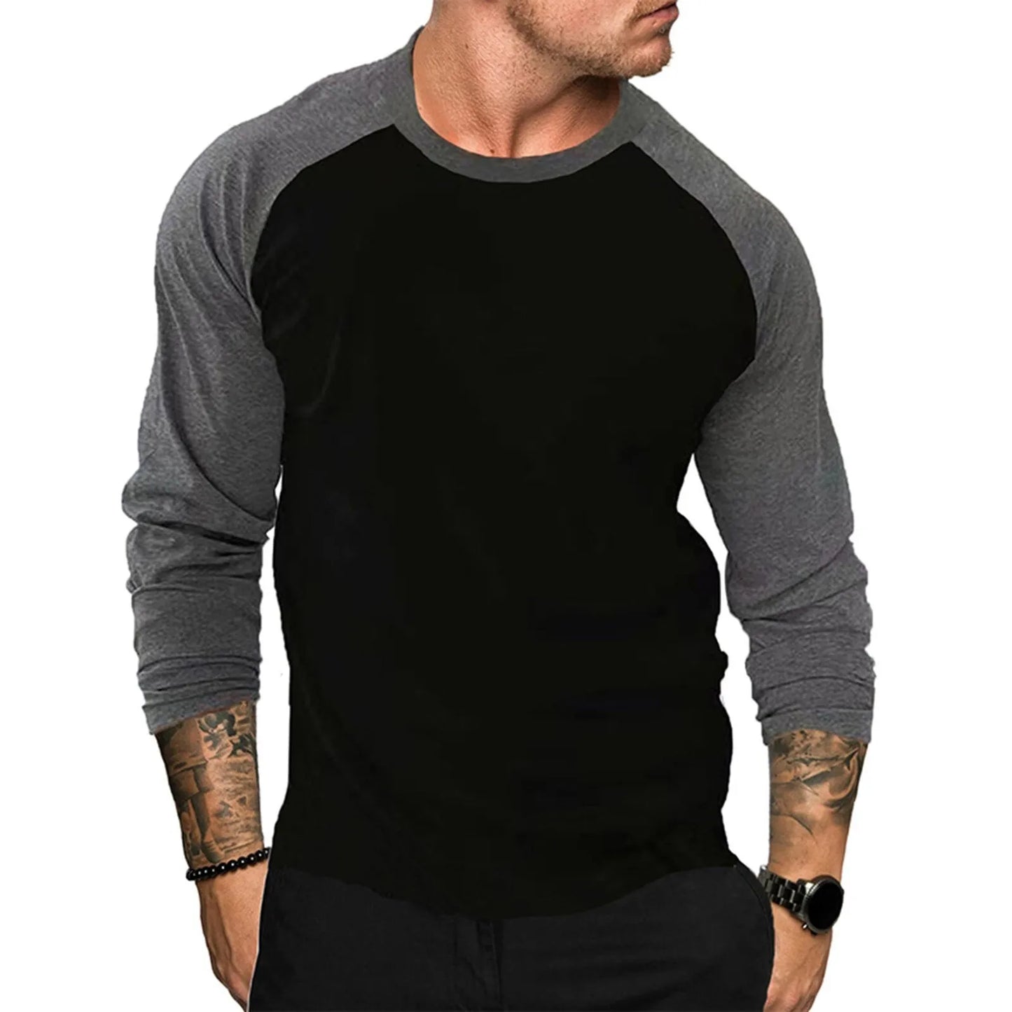 Polyester Long Sleevet-Shirts men Men S Fashionable Casual Comfortable