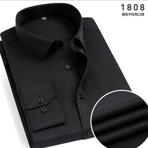 Spring New Men's Striped long-sleeved Shirt Non-ironing Anti-wrinkle