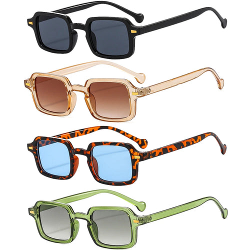 Luxurious Rectangle Sunglasses Women Oval Vintage Brand Designer