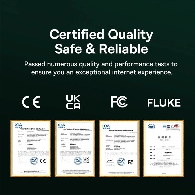 MIZIQIER long CAT 8 Flat Network Internet Cable 40Gbps SFTP RJ45 LAN