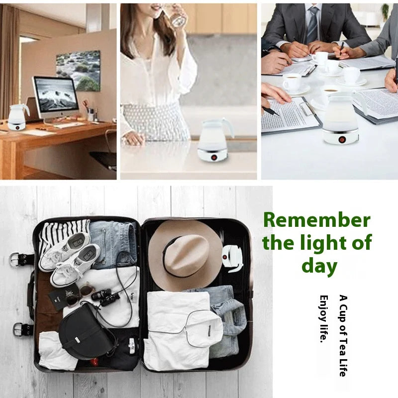 Mini Portable Foldable Electric Kettle 600ML Household Travel Kettle