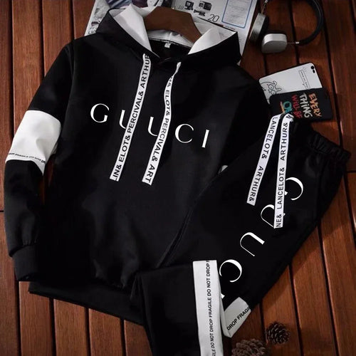 Mens Tracksuit High Quality Fashion Hooded Sweatshirt Sweatpants