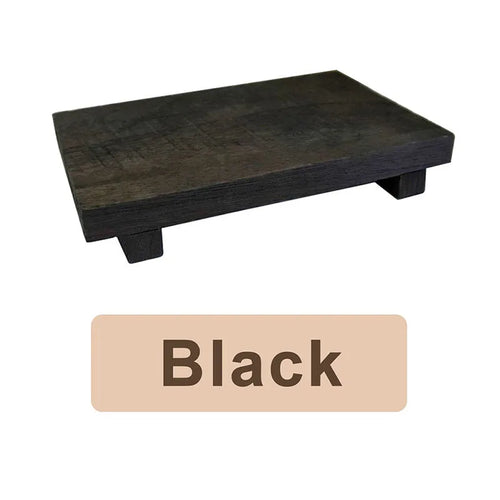 Retro Wooden Bathroom Tray Vanity Hands Soap Scented Candle Storage