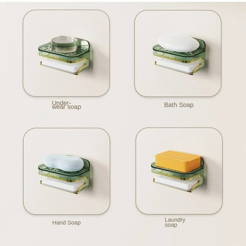 Elegant Soap Holder With Self-Adhesive, Wall-Mounted, No Drilling,No