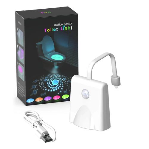 Toilet Night Lights Motion Activated Toilet Bowl Light 7Color Changing