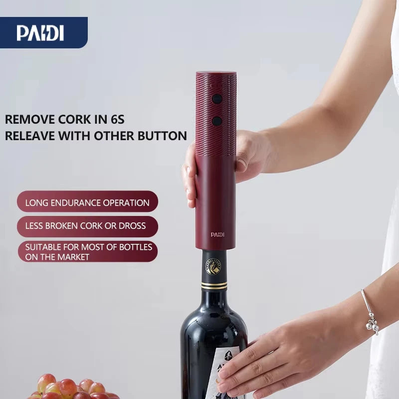 Electric Wine Bottle Opener Automatic Red Wine Corkscrew Rechargeable