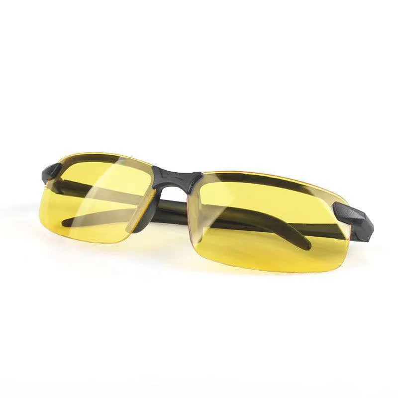 Night Vision Glasses Men Anti-Glare Driving Half Frame Sunglasses for
