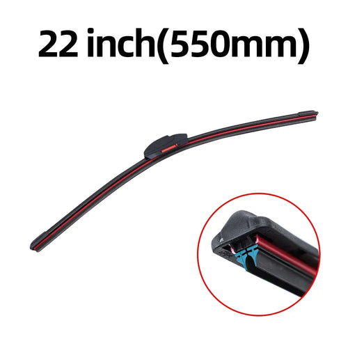 Universal Car Windshield Wiper Blades Double Layer Soft Rubber