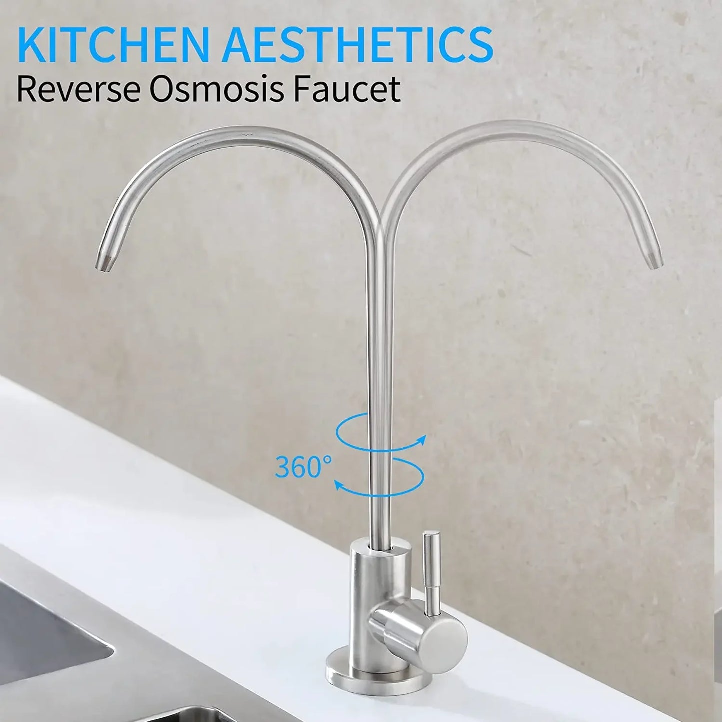 Water Purifier Faucet, Lead-Free Filtered Faucet Fits Reverse Osmosis