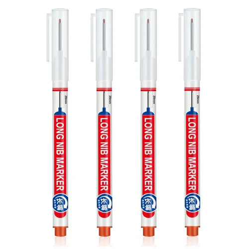 4Pcs/Set 20mm Deep Hole Long Nib Head Markers For Metal Perforating