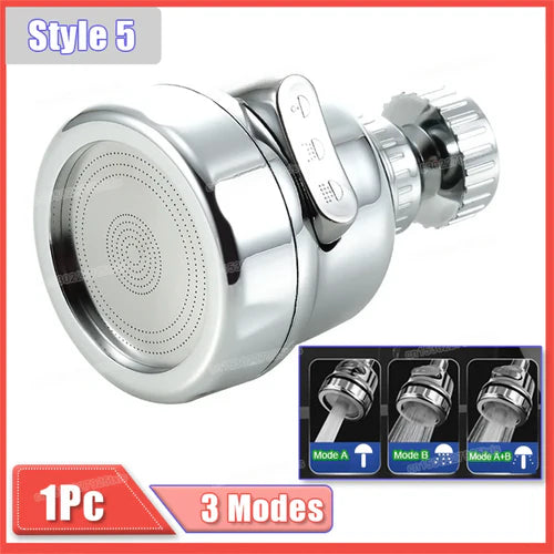 2/3Mode Faucet Extender 360Degree Rotatable Faucet Nozzle Adapter Home