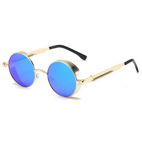 Metal Steam Punk Style Sun Glasses Steampunk Fashion Men Retro Round