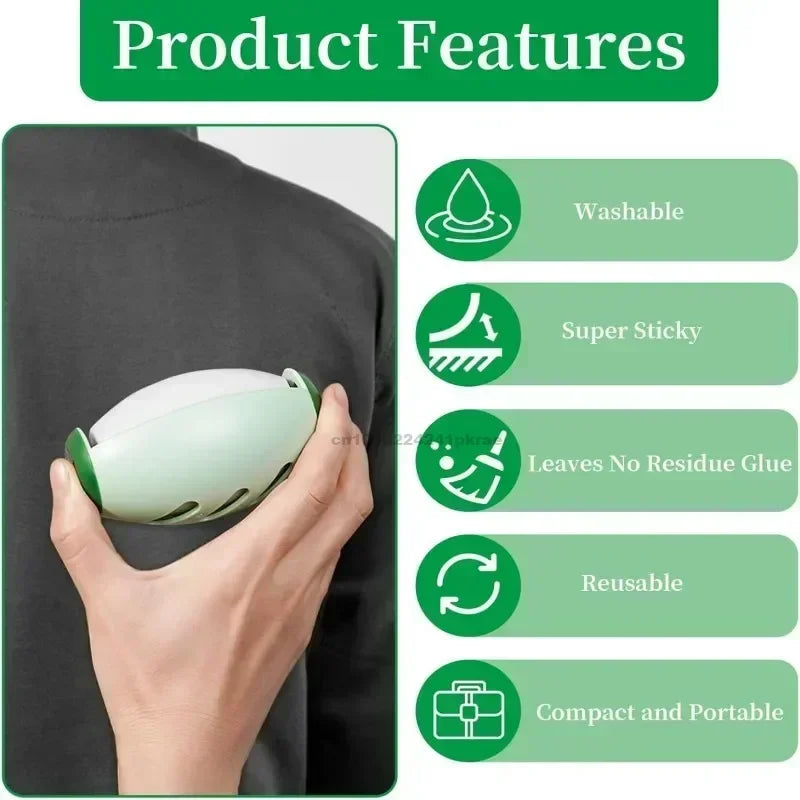 Portable Lint Remover Roller Washable Needed for Clothes Pets Dust
