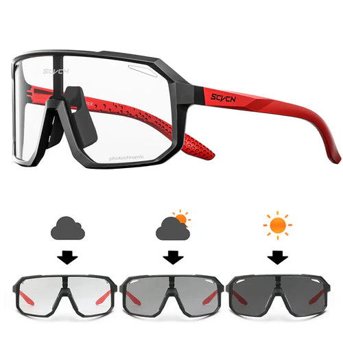 SCVCN New Cycling Glasses Bike Sunglasses Men UV400 Eyewear Outdoor