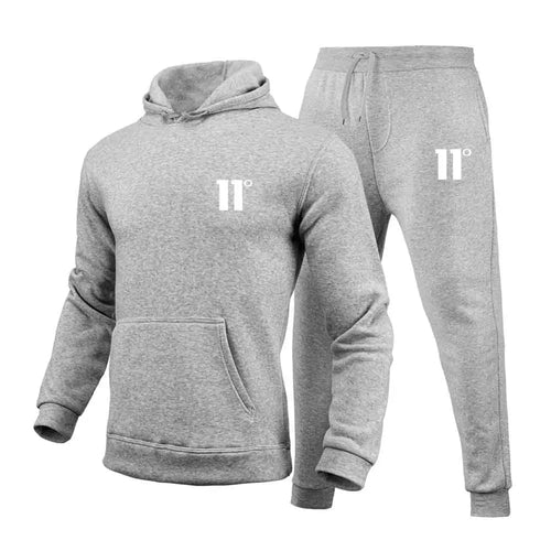 Fashion 11 Print Tracksuit for Men Hooded Sweatshirt and Sweatpants