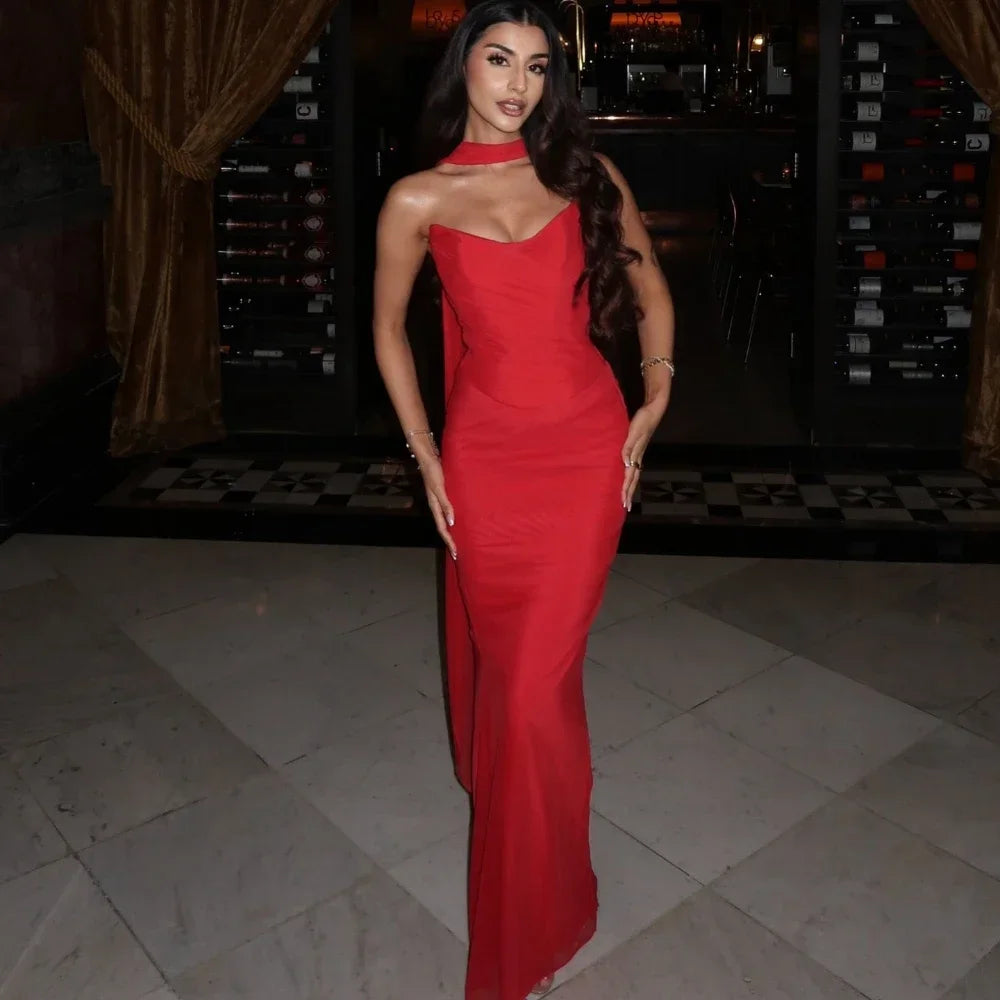 Suninheart Elegant Women 2 Piece Dress Set 2024 Strapless Bodycon Crop