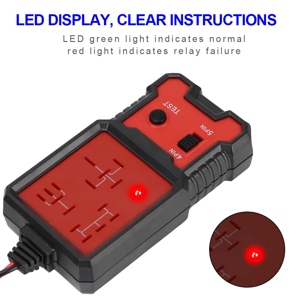 Car Relay Tester Voltage Tester Universal 12V Car Battery Checker