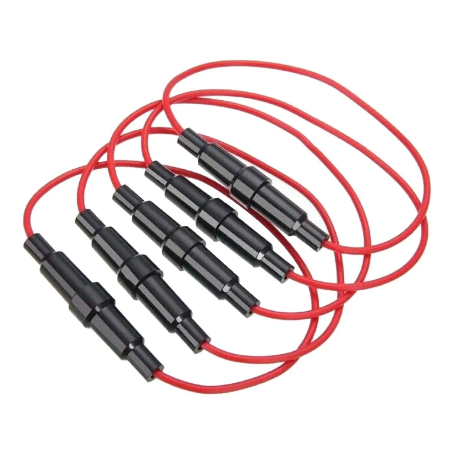 5x Inline Fuse Holder 18 Gauge AWG Wire 10A Weatherproof Protection