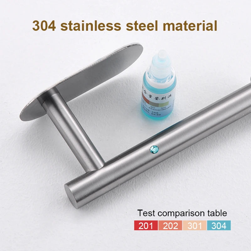 Stainless Steel Paper Towel Holder for Bathroom Kitchen No Punch Wall