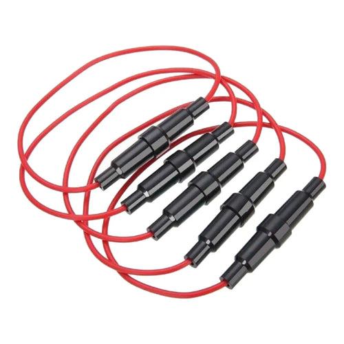 5x Inline Fuse Holder 18 Gauge AWG Wire 10A Weatherproof Protection