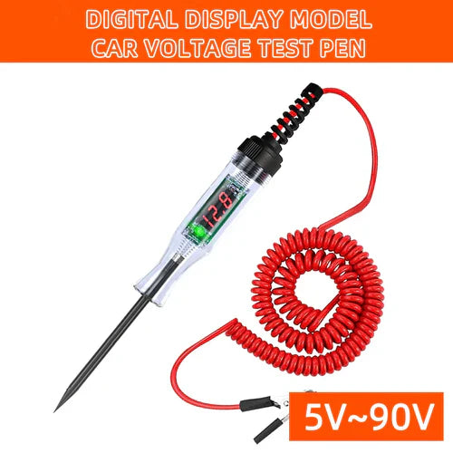 Car Truck Voltage Circuit Tester Digital Led Long Probe Pen Bulb