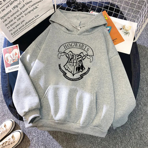 Fashion y2k Hogwarts Printed Hoodies Women Sweatshirt Autumn Winter