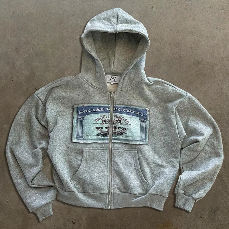 Y2K retro autumn hoodies for men and women printed personalized