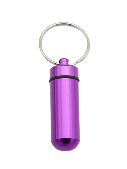 Metal Original Mini Small Pillbox Keychain For Medicines Pocket