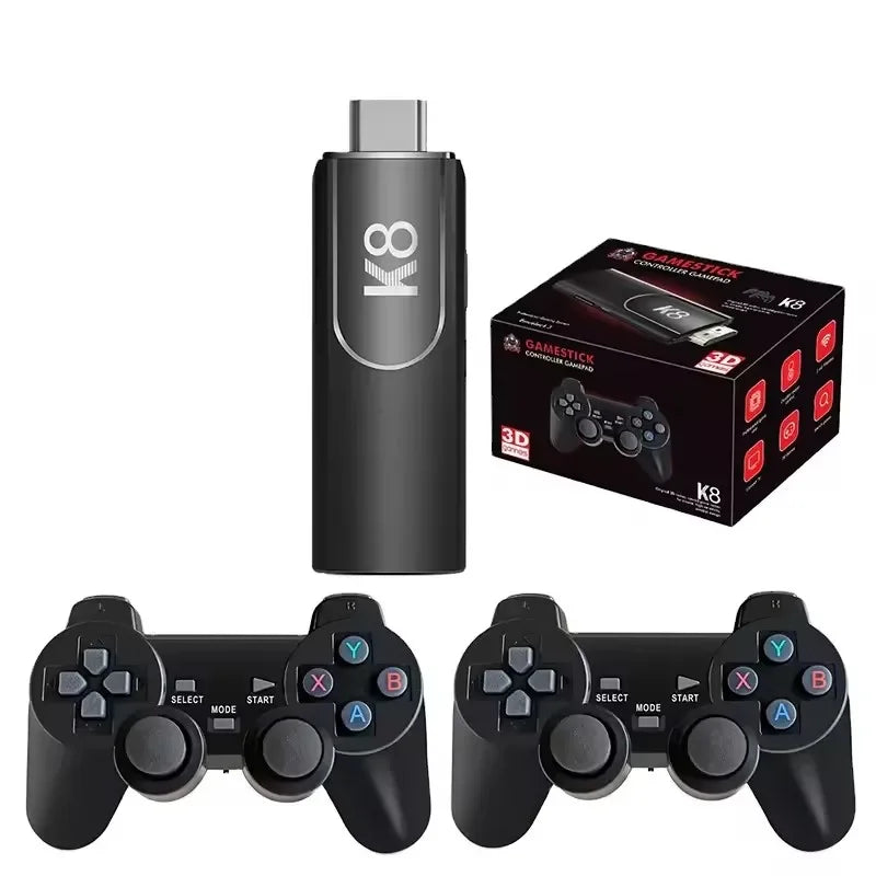 K8 Game Stick with Dual 2.4G Wireless Gamepad Support 4K HD Output