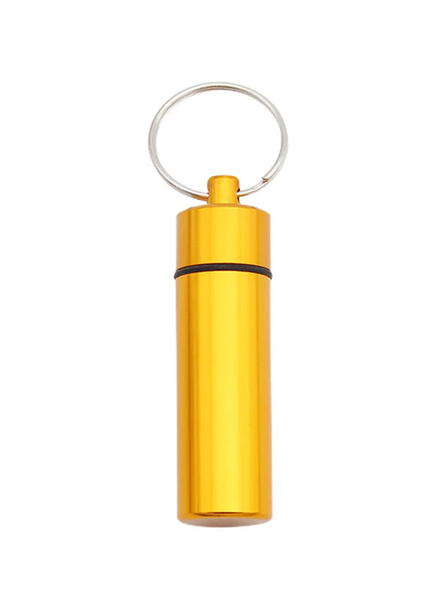Metal Original Mini Small Pillbox Keychain For Medicines Pocket