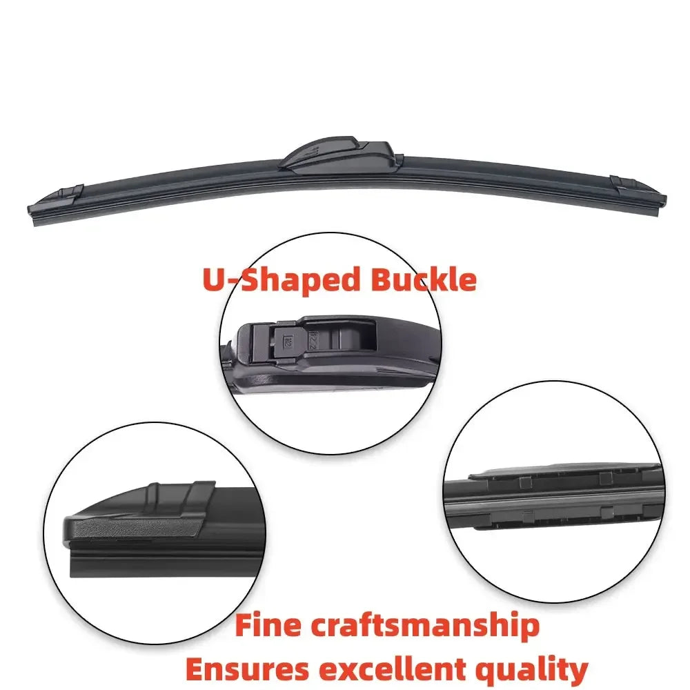OEM Quality Car Windshield Wiper Blades U-type Universal Soft Rubber