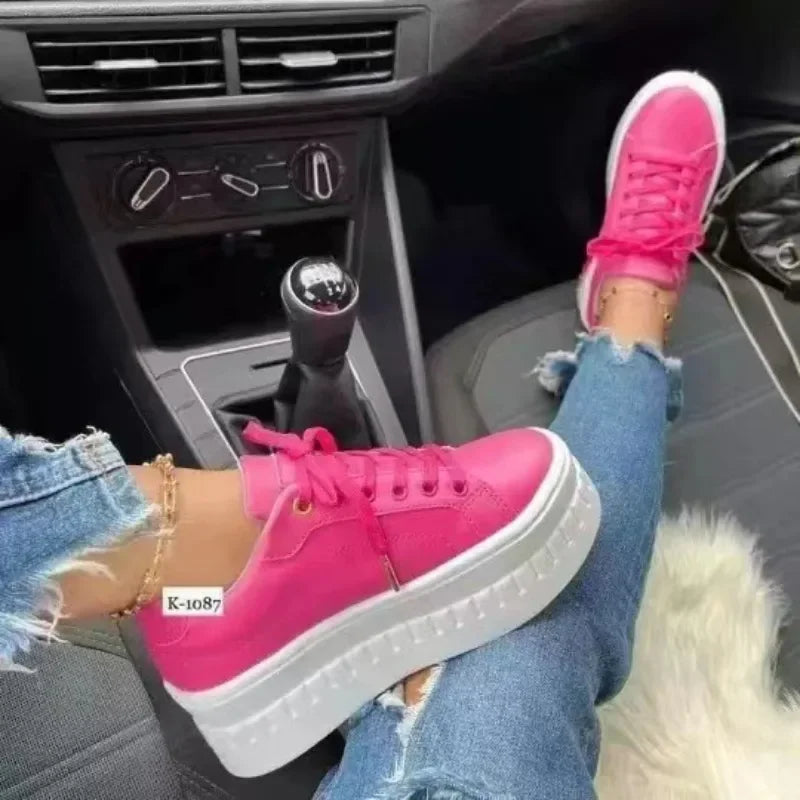Spring Autumn Women Vulcanized Sneakers Ladies Breathable Slip-On