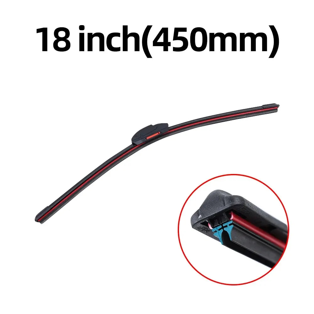 Universal Car Windshield Wiper Blades Double Layer Soft Rubber